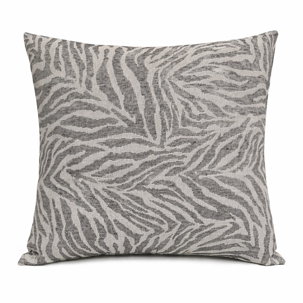 Decorative Jacquard Cushion -100% Cotton- Grey Colour ~ Filled Cushion Online in UAE