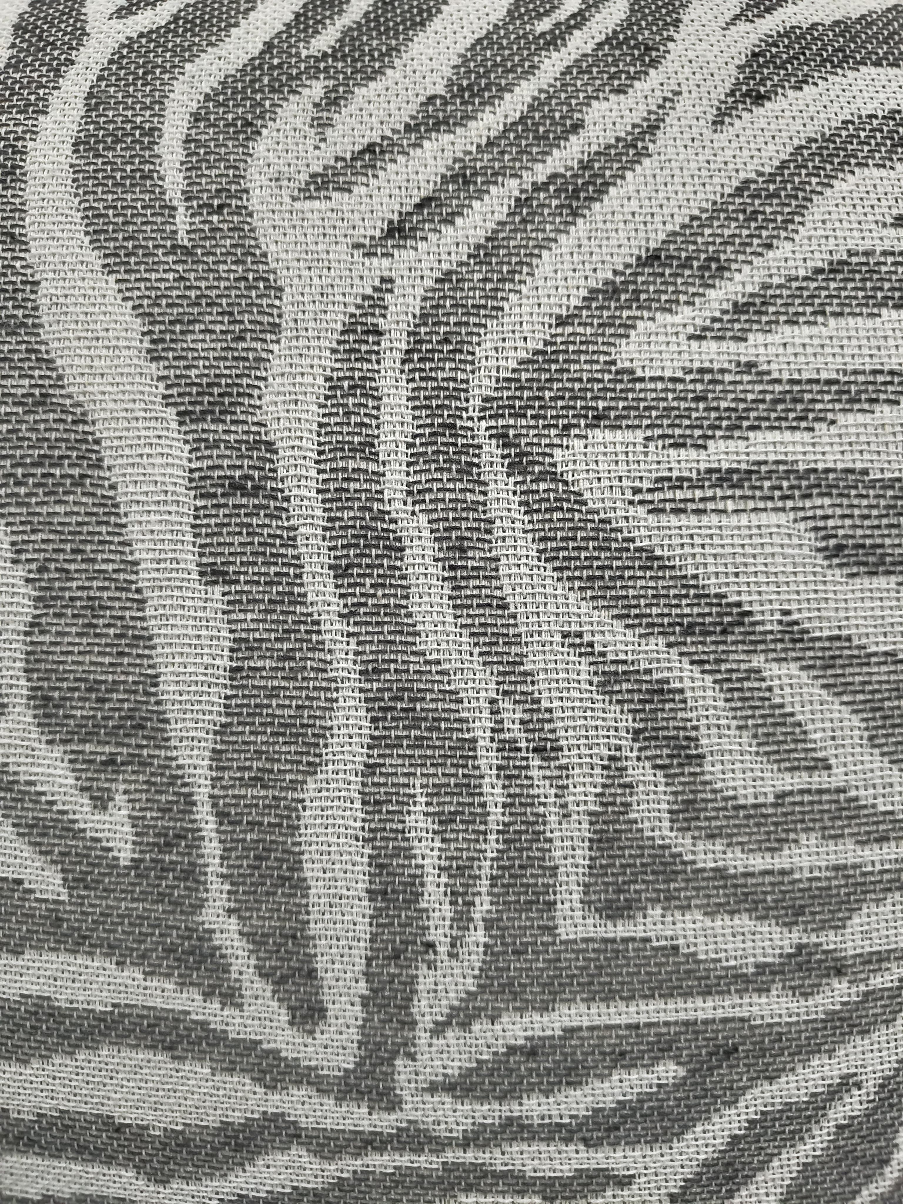 Decorative Jacquard Cushion -100% Cotton- Grey Colour ~ Filled Cushion Online in UAE