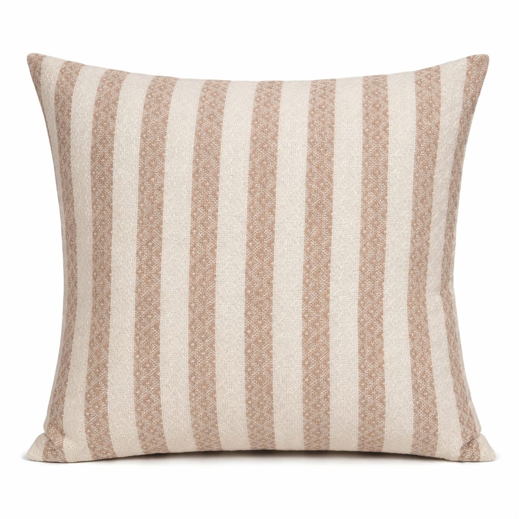 Decorative Stripe Cushions- Beige Colour -100% Cotton