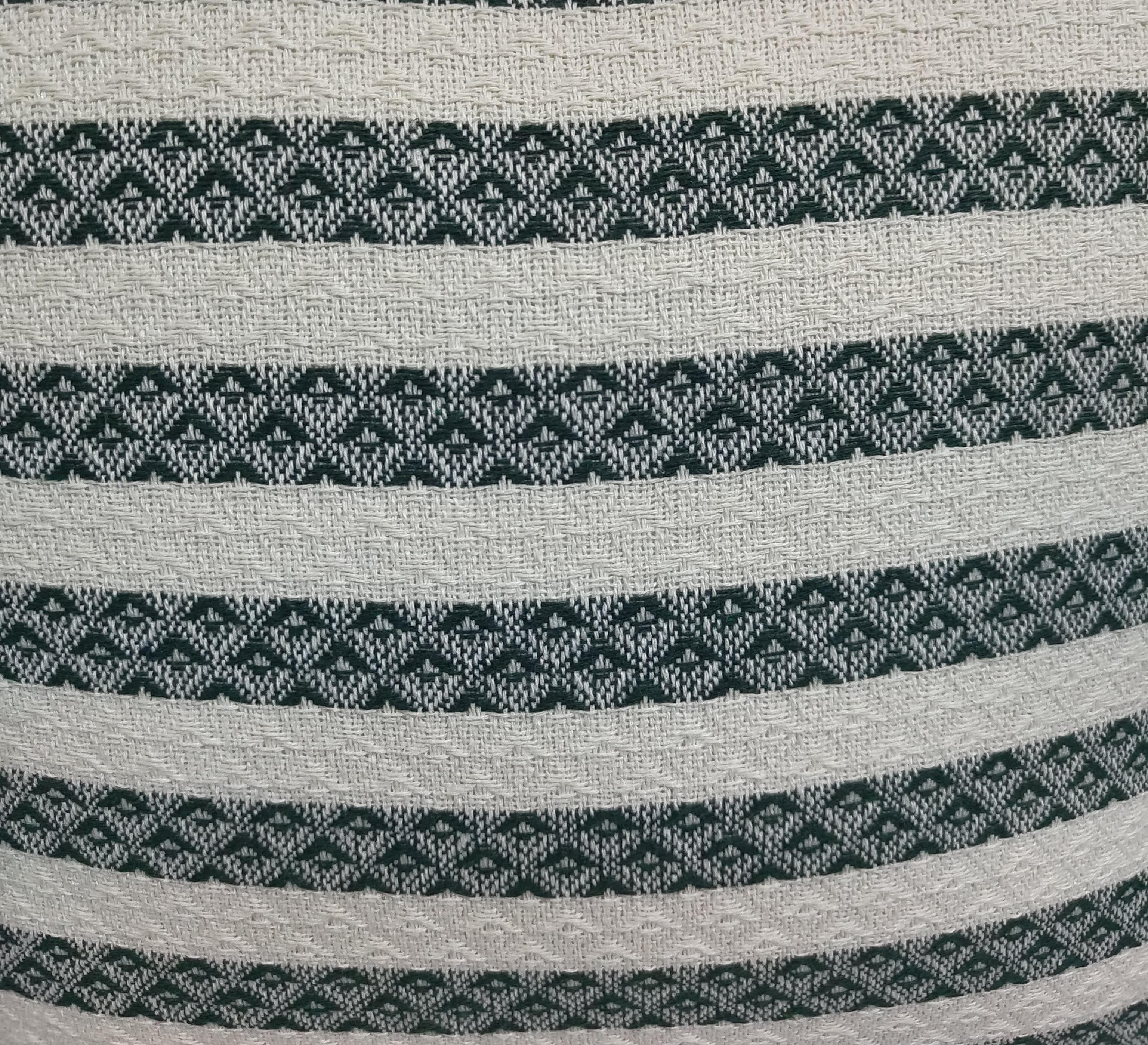 Decorative Stripe Cushions- Green Colour - 100% Cotton