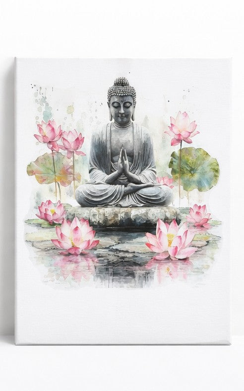 Budhha Wall Sticker on Canvas - 30 x 30cm