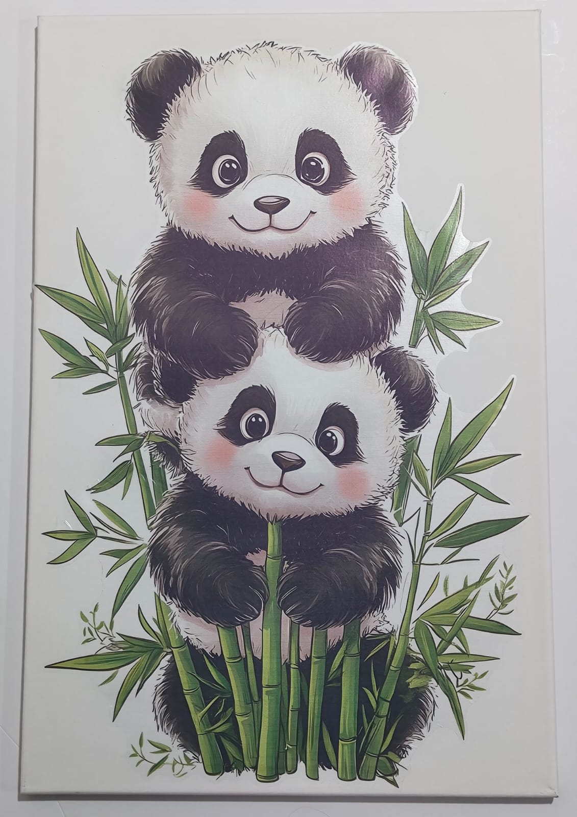 Cute Panda Wall sticker on Canvas 60 x 40