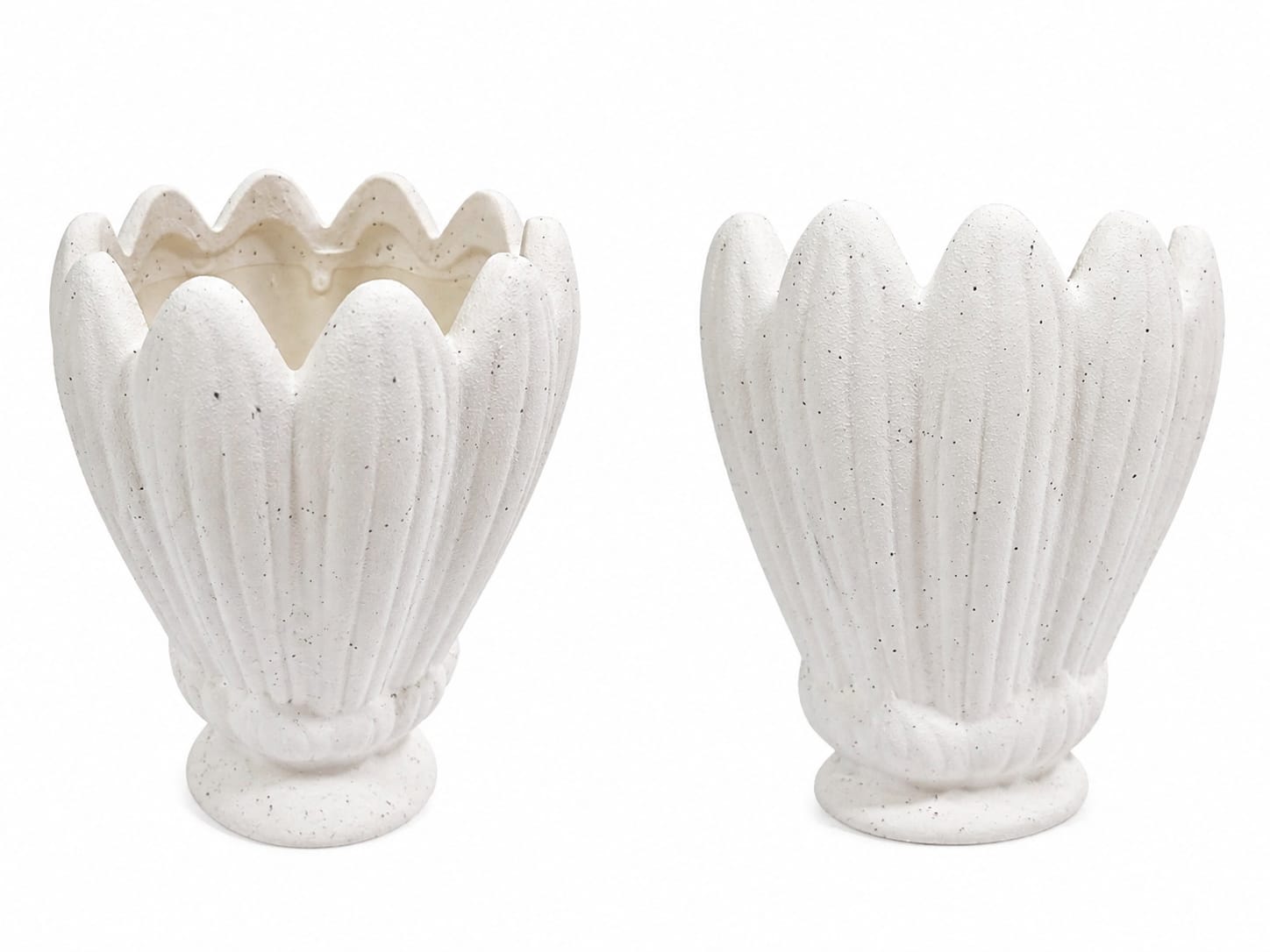 Decorative Ceramic Flower Vase – 20 cm Height, Textured Design for Living Room & Table Décor