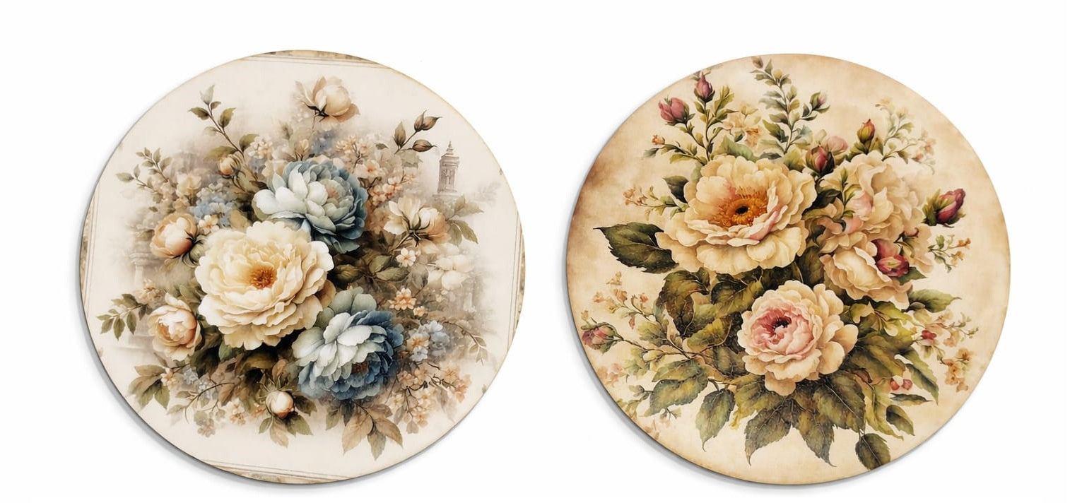 Classic Floral Coasters, Set of 4 (ST2)